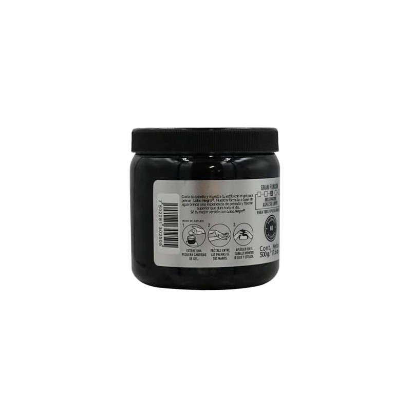 Lobo Gel fijador para cabello Lobo Negro. 500 grs
