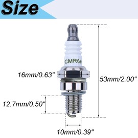 ZAMDOE CMR6H Spark Plug for Stihl FS90 FS100 FS110 FS90R FS100R FS110R HL90 HL110 HT100 KM90 BR500 Trimmer Weedeater Chainsaw Blower 3365 31916-Z0H-003 Spark Plug Replacement Parts