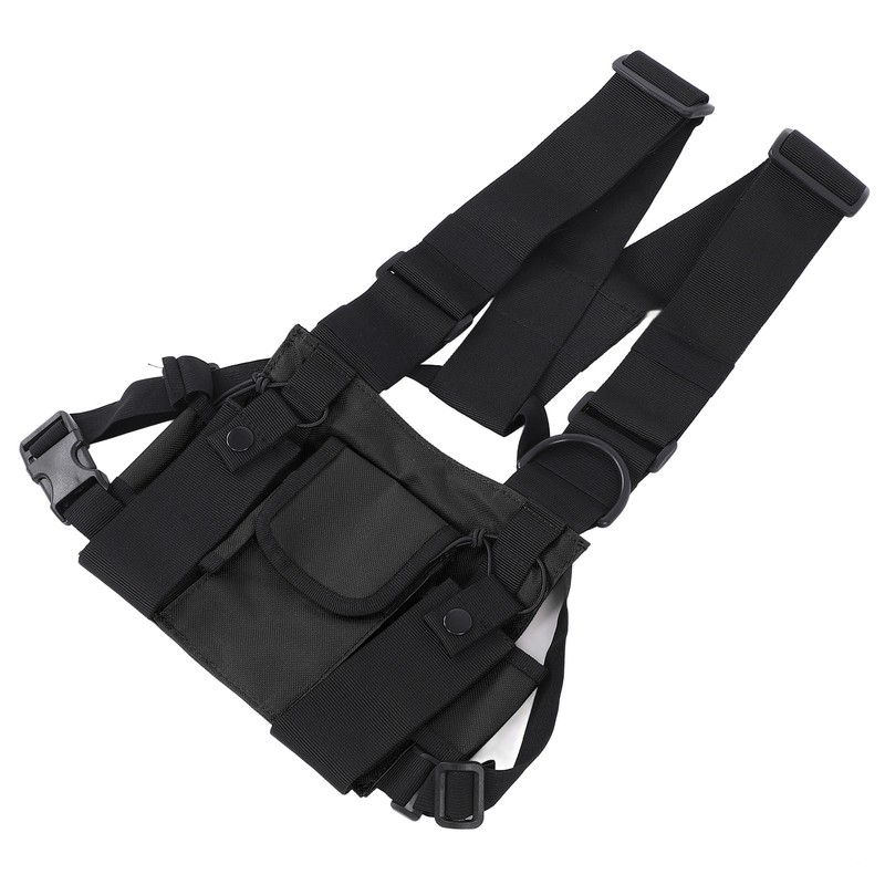Chest Pack Adjustable Multi Pocket Functional Harness Front Vest Rig