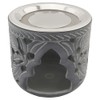 Indian Soapstone Incense Burner with Stainless Steel Strainer and Metal