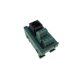 RJ11 6P6C Connector Breakout Board Module Screw Terminals Din Rail Mount