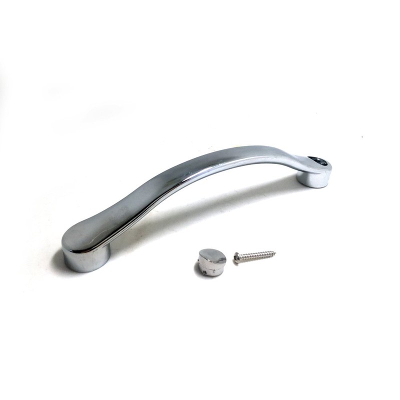 SmoothLY Replacement Shower Door Handles - Chrome Curved - Pair