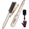 Flat Iron Hair Straightener Brush 2 in 1, 200M Ions