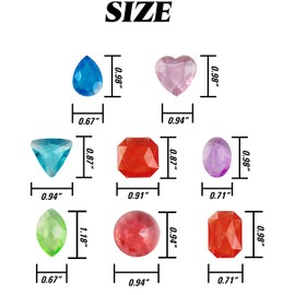 ROYHOO ROYHOO 150PCS Pool Diving Gems Toys, Colorful Crystals Pirate Treasure Jewels Acrylic Gems Plastic Diamonds Gemstones for Vase Filler Summer Beach Toys Home Decor Party Favors