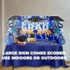 Blue Oversized Congrats Grad, Graduation Yard Sign Display | 11pc