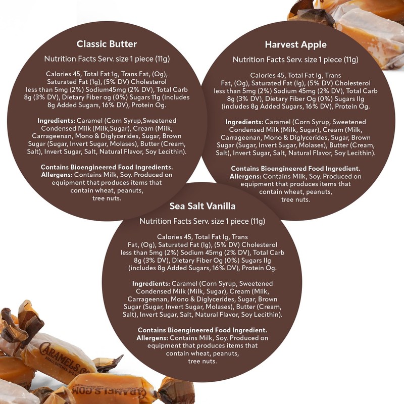 Caramels.com | Candy Gift Box | Individually Wrapped Sea Salt