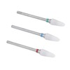 3pcs Ceramic Nail Drill Bit Set Gel Removal Nail Polishing