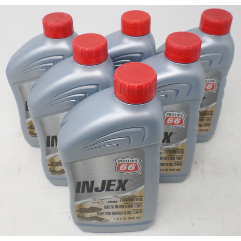 Phillips 66 Injex TC-W3 2-cycle Oil 6-Quarts for Outdoor Power