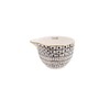 Creative Co-Op Black & White Stoneware Measuring Cups with Gold