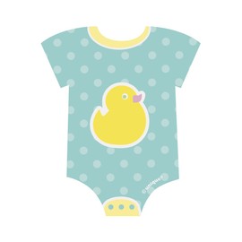 Unique Party 61803 - Paper Polka Dot Baby Shower Embellishments, Pack of 24