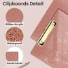 Juvealoe Acrylic Glitter Clipboard, 8.5 x 11 Sparkly Clip Board