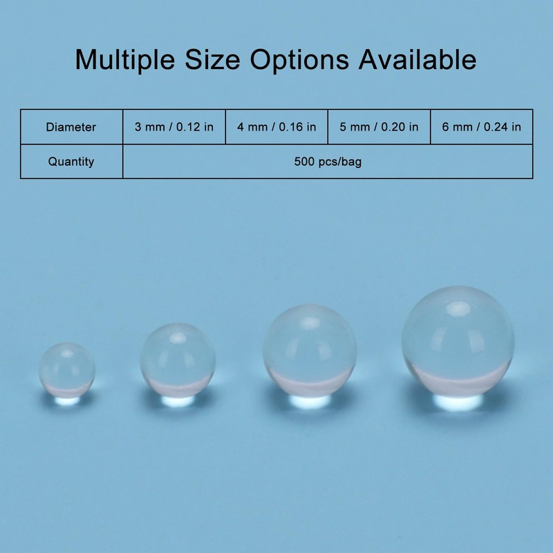 Labasics Glass Round Beads 5mm Diameter 500 Beads Per Pack