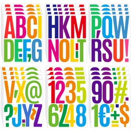 420 Pcs 5 Inch Large Bulletin Board Letters for Classroom,42 Sheets Letter Stickers Big Font Alphabet Number Vinyl Self Adhesive Stickers for Poster Board Display Chalkboard School Decor Colorful