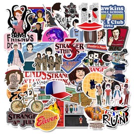 Strange TV Show Stickers for Teens Adult Fans Durable Decals for Laptop Water Bottle Fridge Skateboard 50Pcs