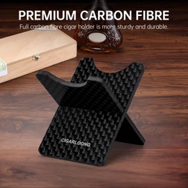 CLZOONG Cigar Stand Fibre Cigar Holder Removable Portable Travel Cigar Rest (Black)