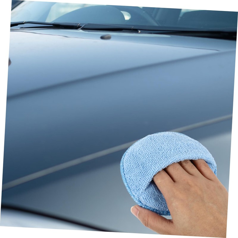 CHILDWEET 5Pcs Microfiber Buffing Pads Versatile Polishing Sponges for Car