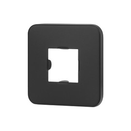 BathAce Shower Arm Flange, Stainless Steel Replacement Wall Split Flange/Escutcheon Plate Floor for Universal Standard 1/2" NPT Shower Head Arm Pipe (Square-Non Split, Matte Black)