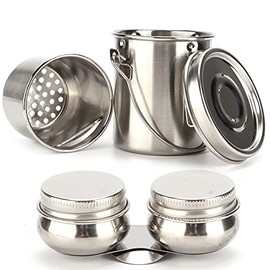 Zerodis Paint Brush Washing Bucket, Stainless Steel Leak-Proof Paint Brush Washer Artist Brush Cleaning Bucket with Removable Filter for Art Student Painter Acrylic Oil Watercolor Painting