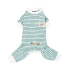 KYEESE Dog Pajamas Cotton Stretchable Dog Jumpsuit 4 Legs Strip PJS Pet Puppy Cat Pajamas Lightweight