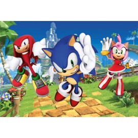 Clementoni 27256 Supercolor Sonic Puzzle, 104 Pieces, from 6 Years, Colourful Children's Puzzle with Special Luminosity and Colour Intensity, Skill Game for Children