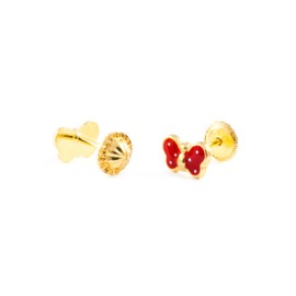Monde Petit T1663P -18 K Yellow Gold Baby Earrings