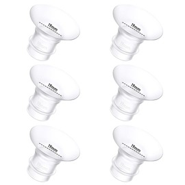 6Pcs Breast Pump Flange Insert 19mm Compatible with Momcozy/Spectra/Medela/eufy/Elvie/Lansinoh/Paruu P10 Breast Pump, Fit for Momcozy M5/M9/M6/V2 Pro/V2 pro/S12 Pro/eufy E10 S1 S1 Pro, 24mm Flange