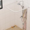 Tanxih U Shower Curtain Rod Adjustable Stainless Steel U Shaped