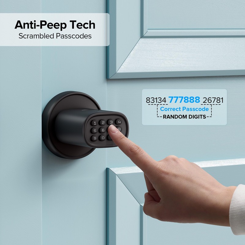 ThorBolt Keyless Entry Door Lock, Fingerprint Door Lock with Keypad