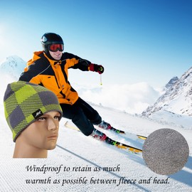 OTTER Waterproof, Windproof, Breathable - Beanie Hats Suitable for All Activities in All Weather Conditions Caps (CA/US, Alpha, One Size, Green-Grey)