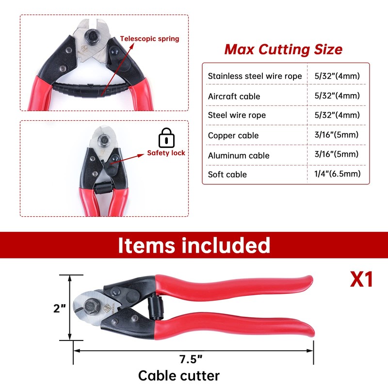 Muzata Upgraded Custom Cable Railing Crimping Tool Hydraulic Crimper Hydraulic