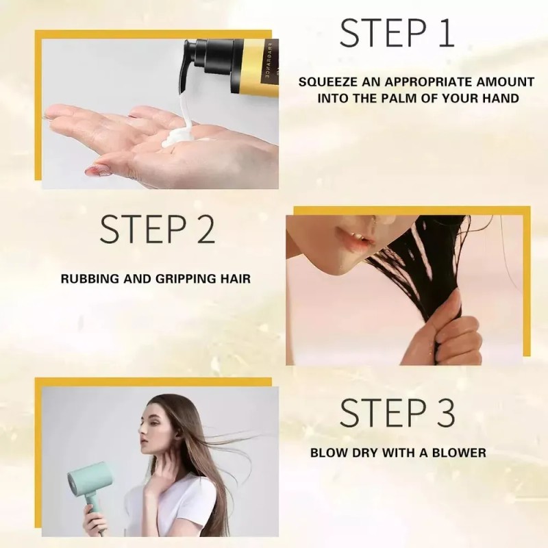 3 X Peluquería Hidratante Rizos Elastina Protector Volumen