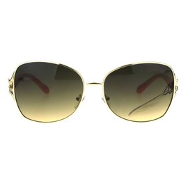 JuicyOrange Womens Sunglasses Ribbon Bow Decor Square Frame Shades UV 400 Pink