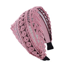 Axy HR15A Vintage Wide Hair Band Series 15A Wonderful Hair Band - Pink