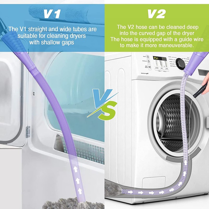 Sealegend 2 Pack Dryer Vent Cleaner Kit Vacuum Hose Attachment,