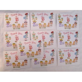 AMERICAN GREETINGS CORP TEN (10), 1983 STRAWBERRY SHORTCAKE THANK YOU POSTCARD - AMERICAN GREETINGS CORP
