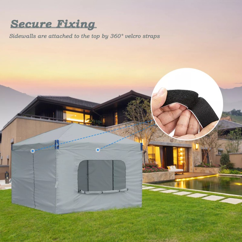 Aoodor 12'x12'/10'x10 - Gray, 12' x 12'