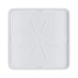 Washing Machine Drain Pan, Features a Heavy Durable Plastic Construction,Protects Floors from Leaksf,Size 30X32 Including 1" Drain Fittings(White)