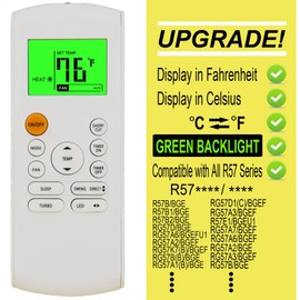 Replacement Remote Control for Midea MR Cool Koolking Bosch Carrier Toshiba AC Air Condtioner RG57B1/BGE RG57A6/BGEF RG57A6/BGEFU1 RG57E1/BGEU1 RG52A2/BGEFU1 RG57F3(B)/BGEFU1 RG57H3(B)/BGCEFU1-M -A