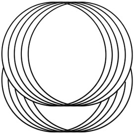 SILARLAIT Pack of 10 Metal Rings Black, 3 mm 30 cm Metal Rings for Crafts, Wire Rings for Crafts for Wrapping Technique, Dream Catcher, Floristry, Wedding Wreath, Christmas Decoration (30 cm)