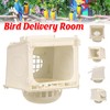 AIMALL Plastic Bird Nesting Box Breeding Hatch House with Observation