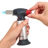 Zyliss E980202 Kitchen Blowtorch, Silver/Black, Chefs Tool for Browning/Caramelising Food