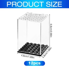AVCXEC 12 Stück Mini Acryl Vitrine, Figuren Schaukasten, Schaukasten Vitrine, Minifiguren Vitrine, Schaukasten Vitrine Acryl Klein