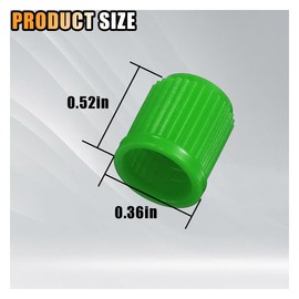 20PCS Tire Valve Stem Caps, Tire Valve Dust Caps Air Caps Cover with O Rubber Seal, Corrosion Resistant Auto Accessories Universal Stem Covers for Trucks Motorcycles Bicycles SUVs (Green)