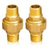 Pack of 2 Brass Screw Connection 1 Inch 1 Inch