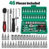 46-Piece 1/4 Inch Drive Socket Set – Metric Ratchet Wrench