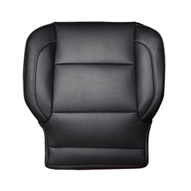 Prefer Warehouse Driver/Passager Bottom Leather Seat Cover, Compatible with 2014-2019 Chevy Silverado LTZ, GMC Sierra 1500 2500 2500HD 3500 3500HD, Black, Perforated, (Driver/Passager Bottom)