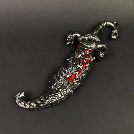Fantasy Edge 10" Fantasy Dragon Dagger Fixed Blade Metal Handle and Sheath Variety of Colors - Red
