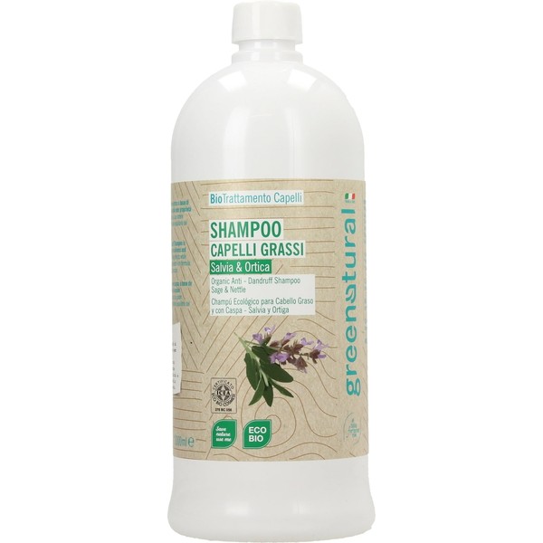 greenatural Sage & Nettle Anti-Dandruff Shampoo, 1000 ml