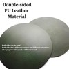8pcs Black Round Leather Drinking Coasters 10CM,PU Leather Cup Mats