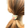 Boho Mandala Yellow Blue Red Riveted Goddess Leather Ponytail Wrap